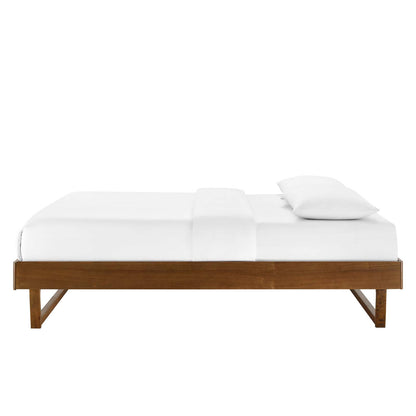 Billie Twin Wood Platform Bed Frame, Wood, Brown Walnut, 21565