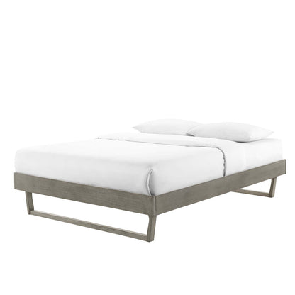 Billie Full Wood Platform Bed Frame, Wood, Grey Gray, 21567