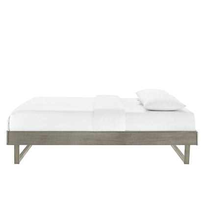 Billie Full Wood Platform Bed Frame, Wood, Grey Gray, 21567