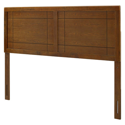 Archie Twin Wood Headboard, Wood, Brown Walnut, 21589