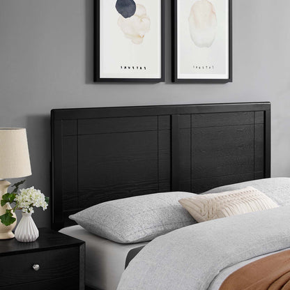 Archie Queen Wood Headboard, Wood, Black, 21593