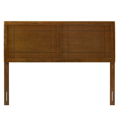 Archie Queen Wood Headboard, Wood, Brown Walnut, 21595