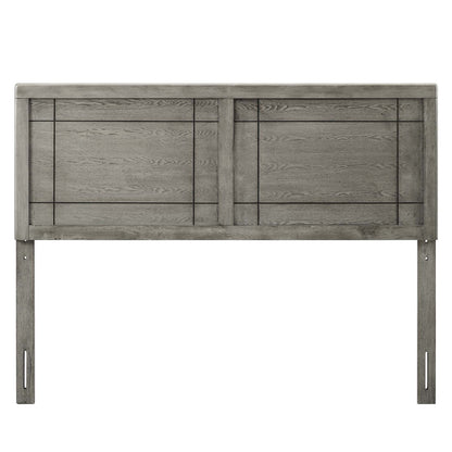 Archie King Wood Headboard, Wood, Grey Gray, 21597