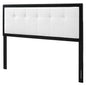 Draper Tufted Full Fabric and Wood Headboard, Wood, Fabric, Black White, 21606