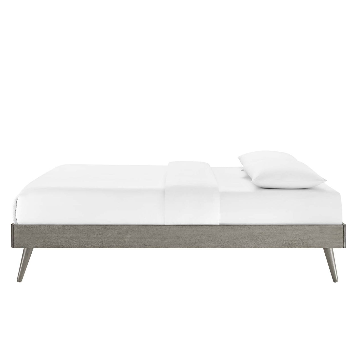 Margo Queen Wood Platform Bed Frame, Wood, Grey Gray, 21630