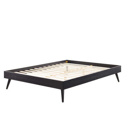 Margo King Wood Platform Bed Frame, Wood, Black, 21632
