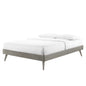 Margo King Wood Platform Bed Frame, Wood, Grey Gray, 21633