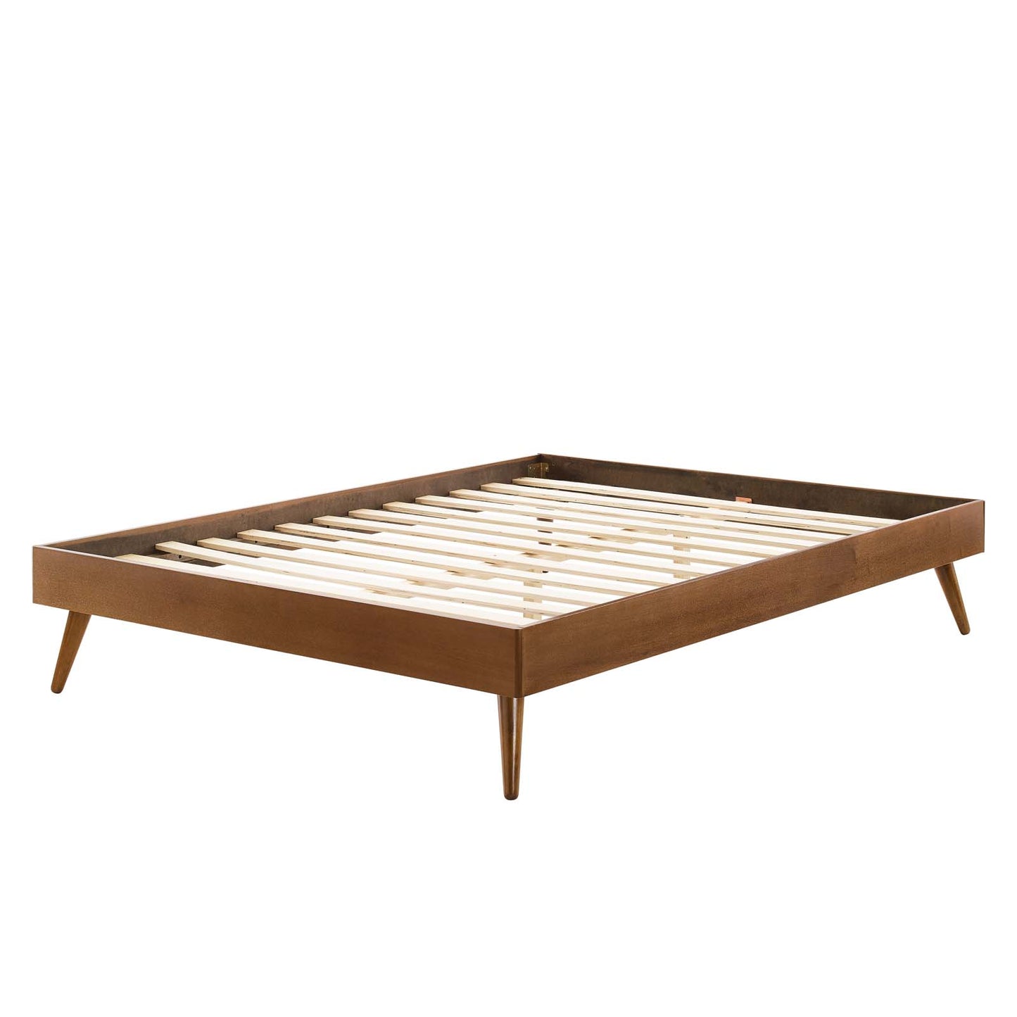 Margo King Wood Platform Bed Frame, Wood, Brown Walnut, 21634