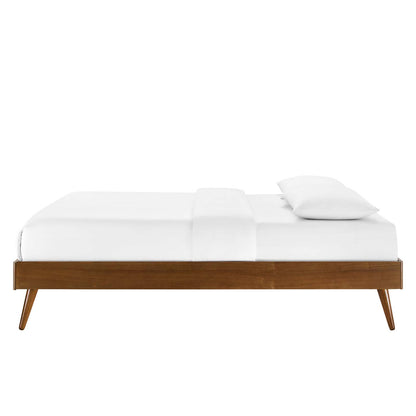 Margo King Wood Platform Bed Frame, Wood, Brown Walnut, 21634