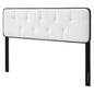 Collins Tufted Twin Fabric and Wood Headboard, Wood, Fabric, Black White, 21636