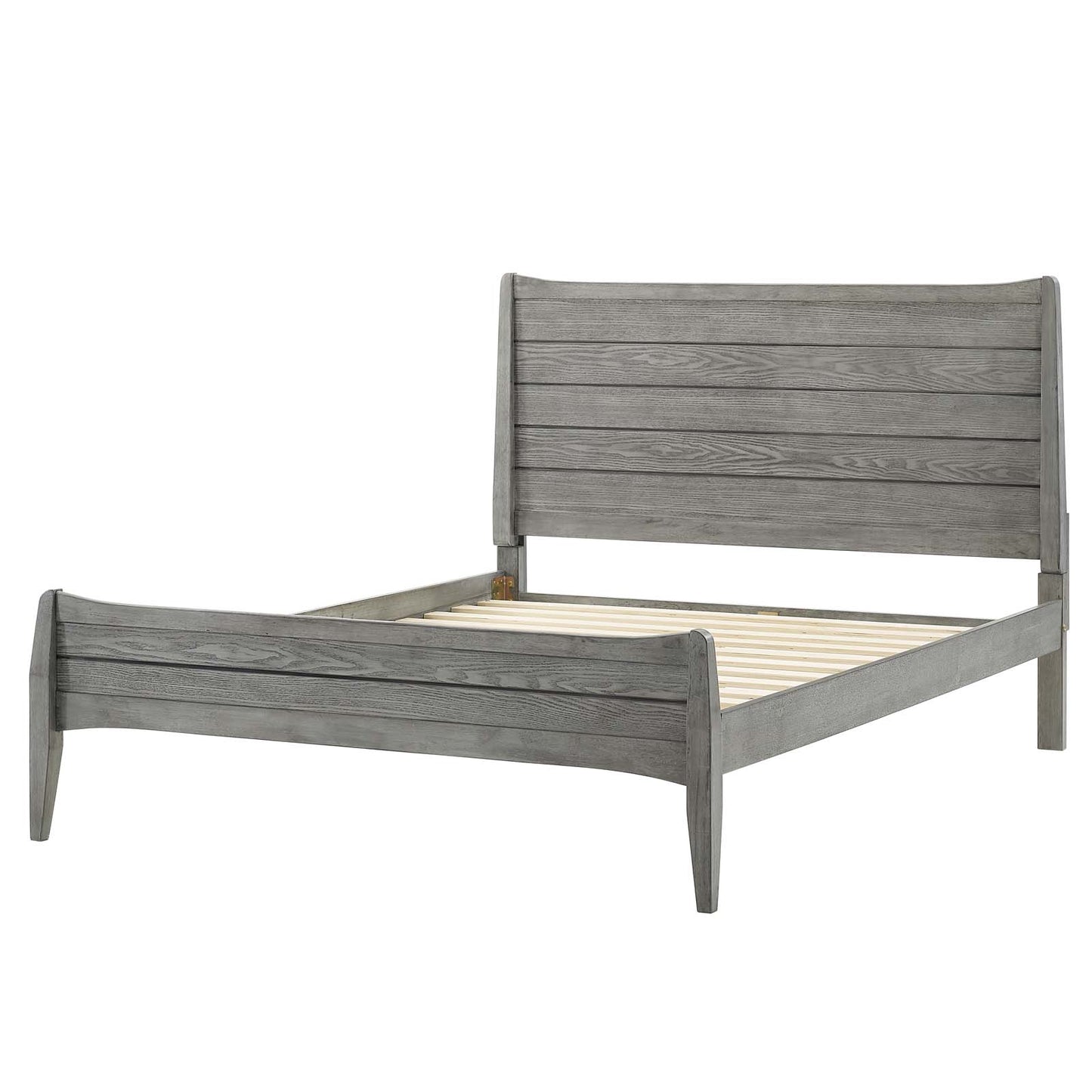 Georgia King Wood Platform Bed, Wood, Grey Gray, 21662