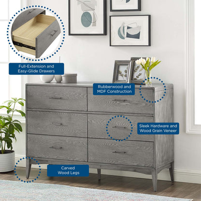 Georgia Wood Dresser, Wood, Grey Gray, 21665