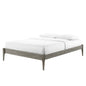 June Twin Wood Platform Bed Frame, Wood, Grey Gray, 21668