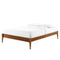 June Twin Wood Platform Bed Frame, Wood, Brown Walnut, 21669