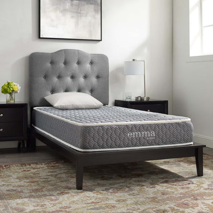 Emma 8" Twin Mattress, Gray, 21687