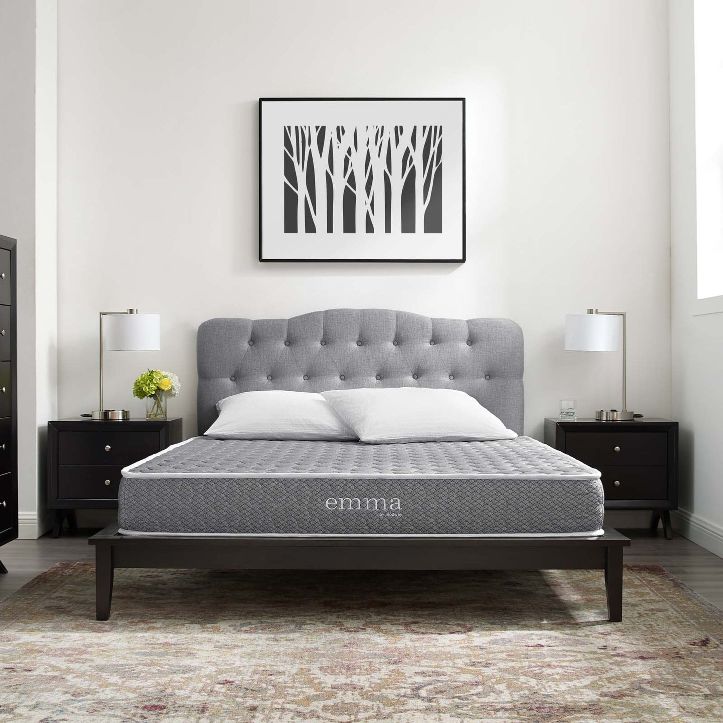 Emma 8" Full Mattress, Gray, 21688
