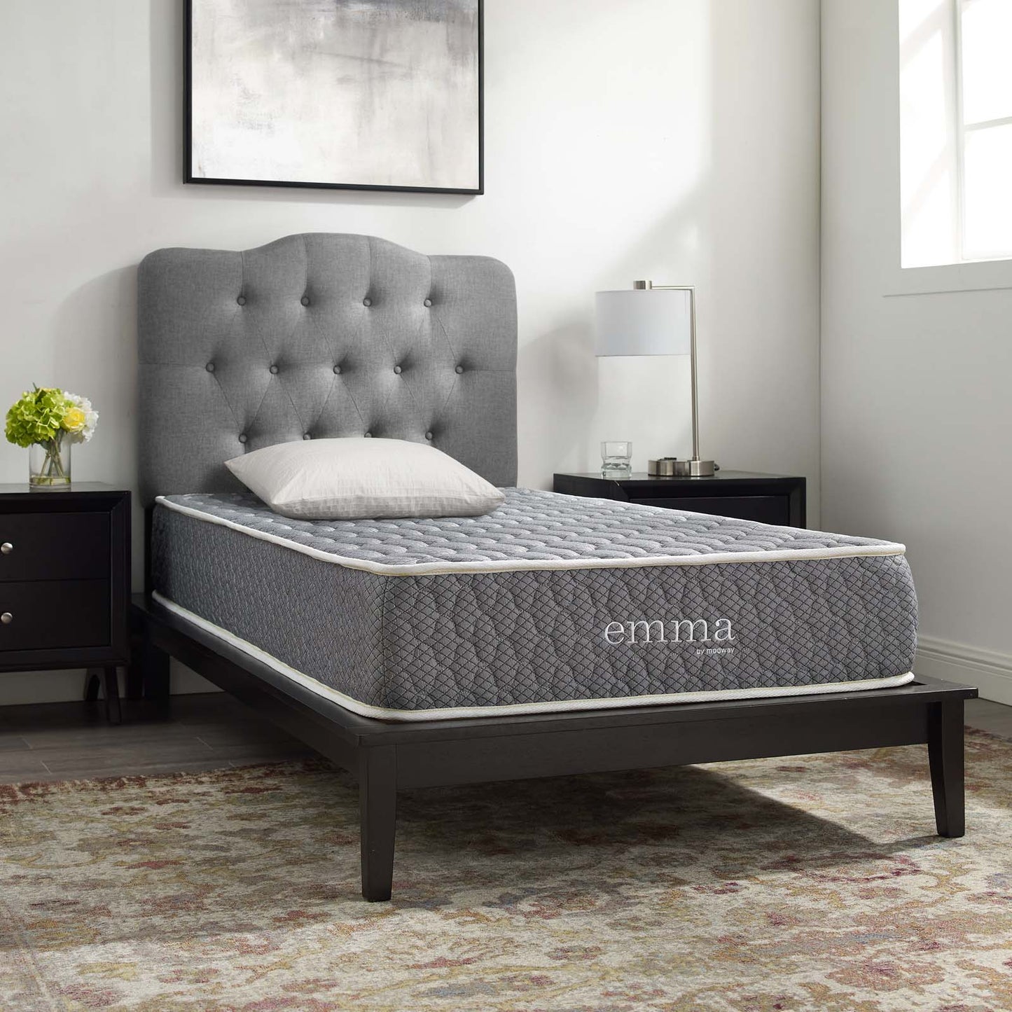 Emma 10" Twin Mattress, Gray, 21691