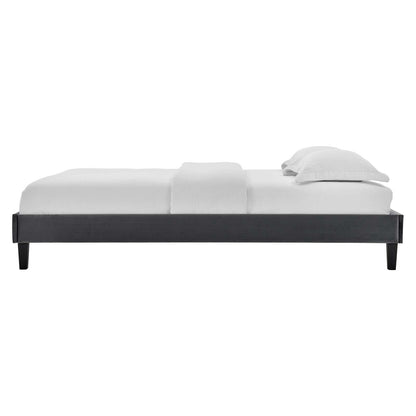 Reign King Performance Velvet Platform Bed Frame, Velvet, Dark Grey Gray, 21719
