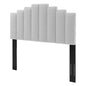 Noelle Performance Velvet Twin Headboard, Velvet, Light Grey Gray, 21769