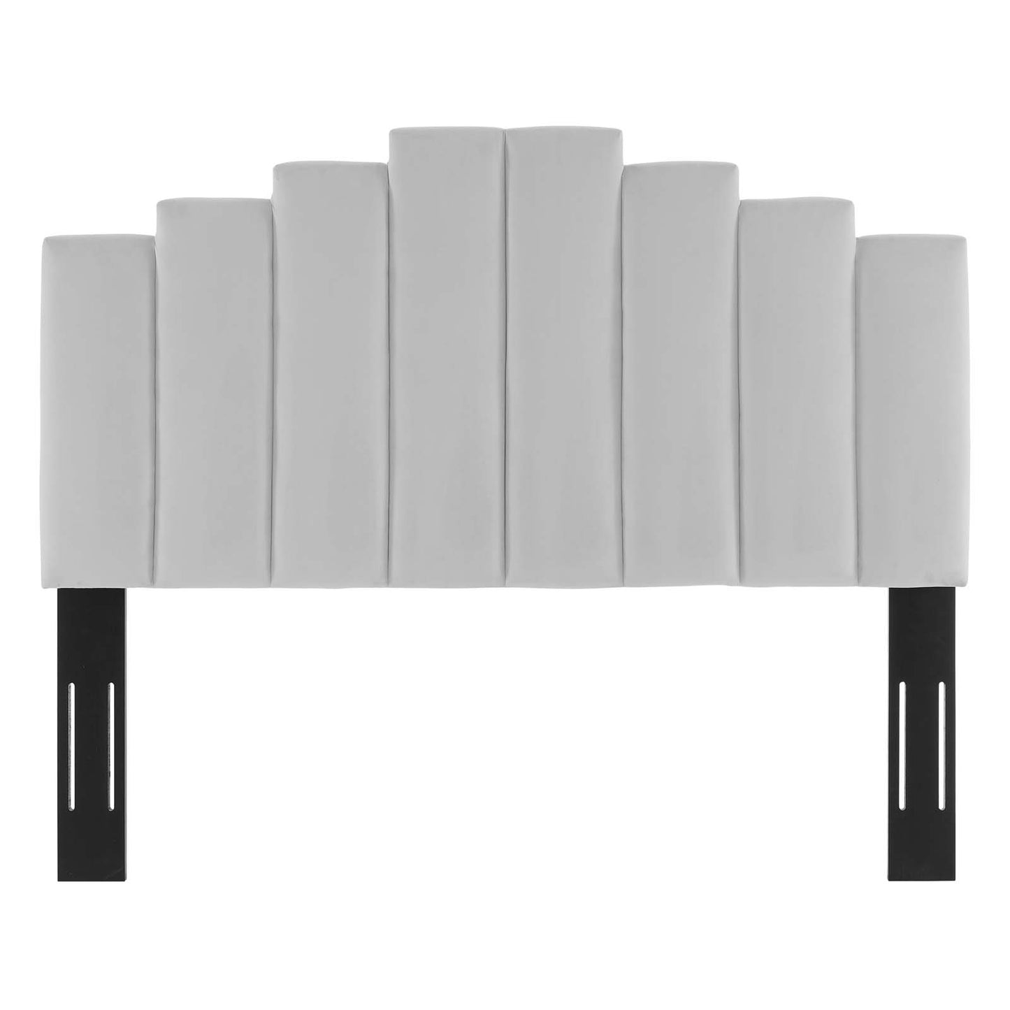 Noelle Performance Velvet Twin Headboard, Velvet, Light Grey Gray, 21769