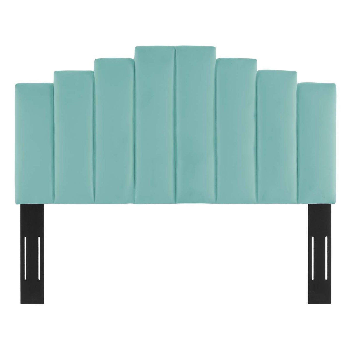 Noelle Performance Velvet Twin Headboard, Velvet, Blue, 21770