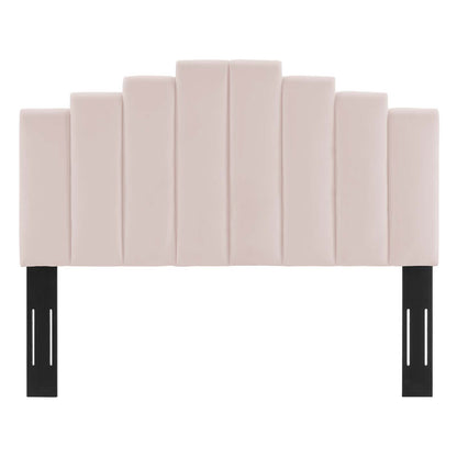 Noelle Performance Velvet Twin Headboard, Velvet, Pink, 21772