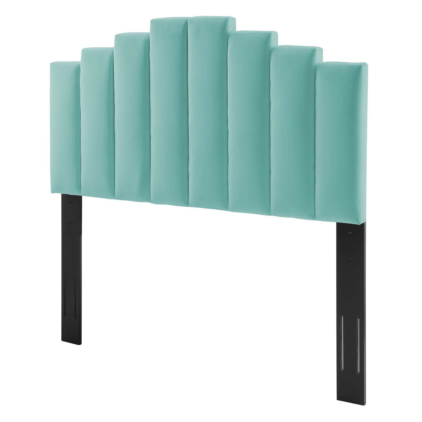 Noelle Performance Velvet Full/Queen Headboard, Velvet, Blue, 21778
