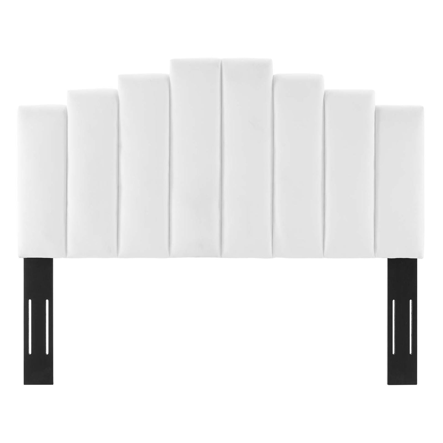 Noelle Performance Velvet Full/Queen Headboard, Velvet, White, 21782