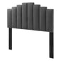 Noelle Performance Velvet King/California King Headboard, Velvet, Dark Grey Gray, 21783