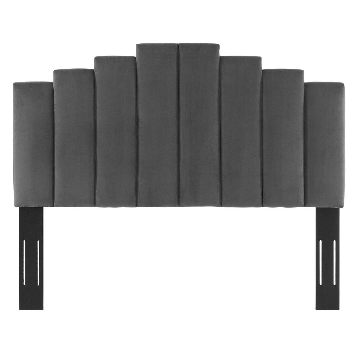 Noelle Performance Velvet King/California King Headboard, Velvet, Dark Grey Gray, 21783