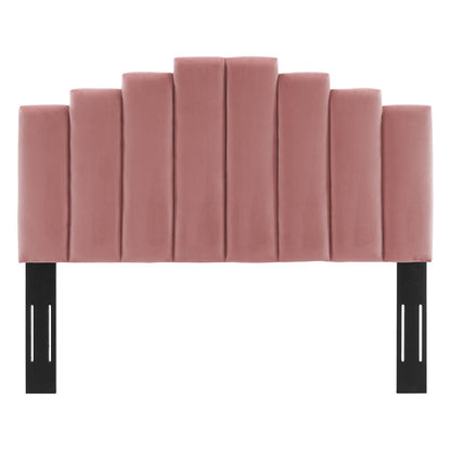 Noelle Performance Velvet King/California King Headboard, Velvet, Pink, 21784