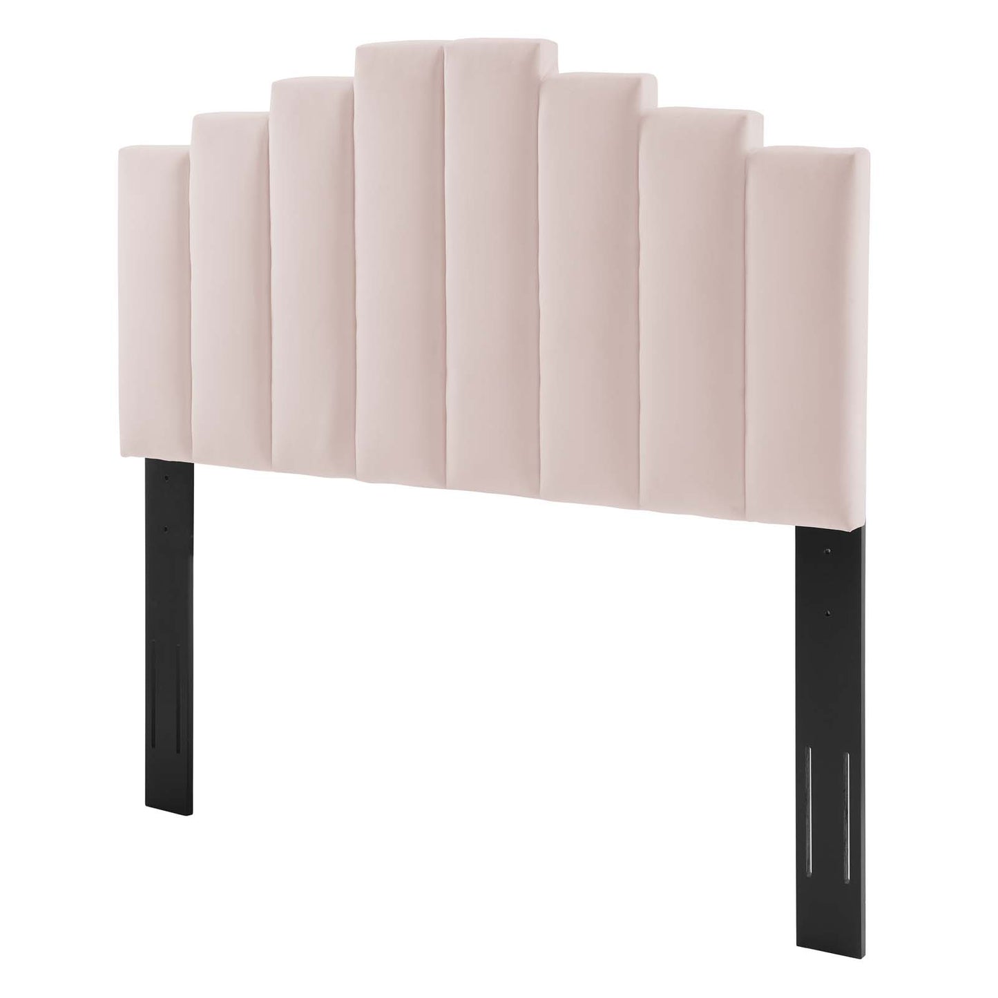 Noelle Performance Velvet King/California King Headboard, Velvet, Pink, 21788
