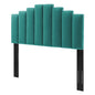 Noelle Performance Velvet King/California King Headboard, Velvet, Teal Blue, 21789