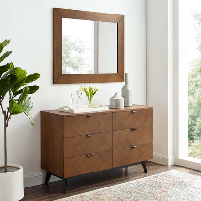 Kali 2 Piece Bedroom Set, Wood, Brown Walnut, 21805