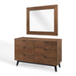 Kali 2 Piece Bedroom Set, Wood, Brown Walnut, 21805