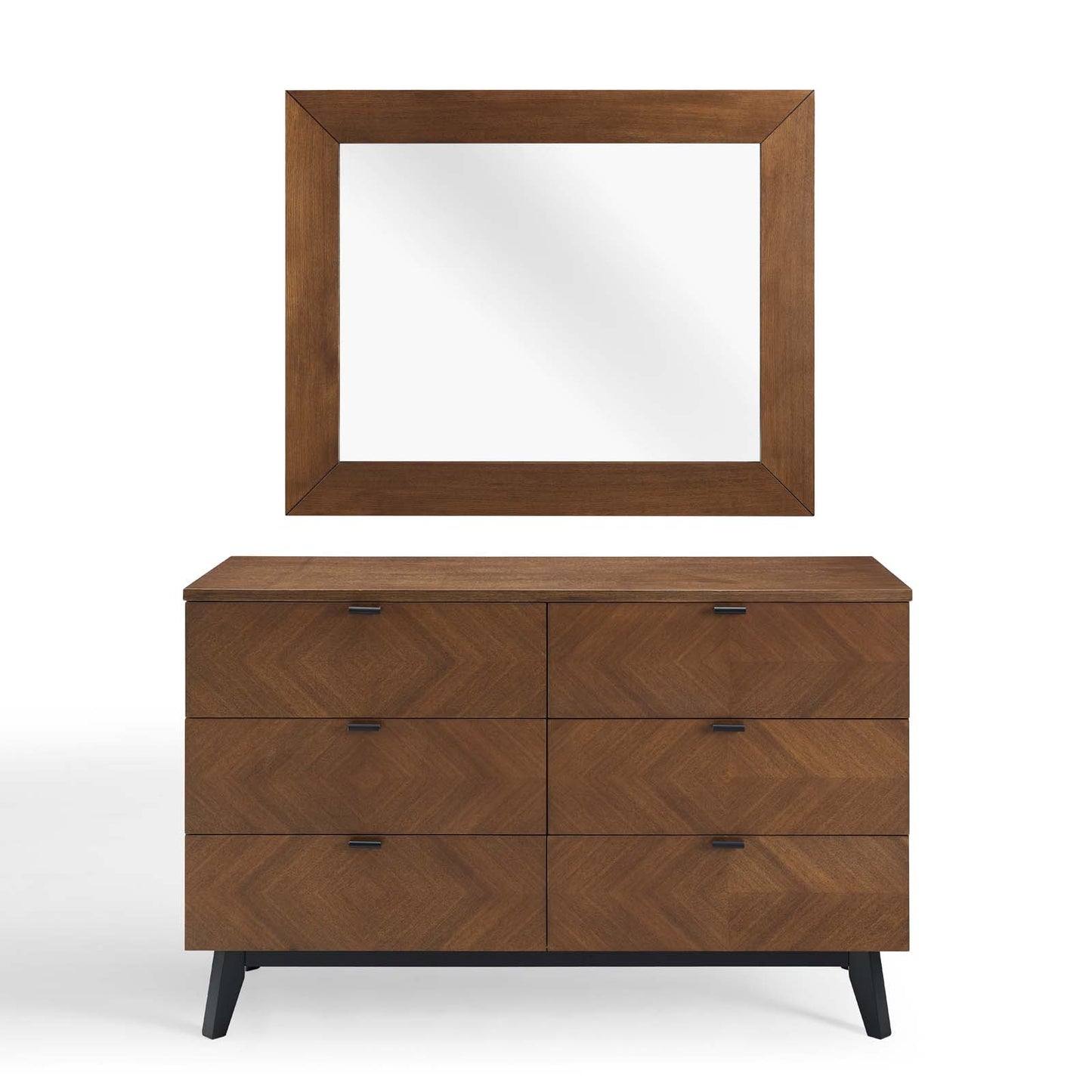 Kali 2 Piece Bedroom Set, Wood, Brown Walnut, 21805
