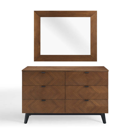 Kali 2 Piece Bedroom Set, Wood, Brown Walnut, 21805