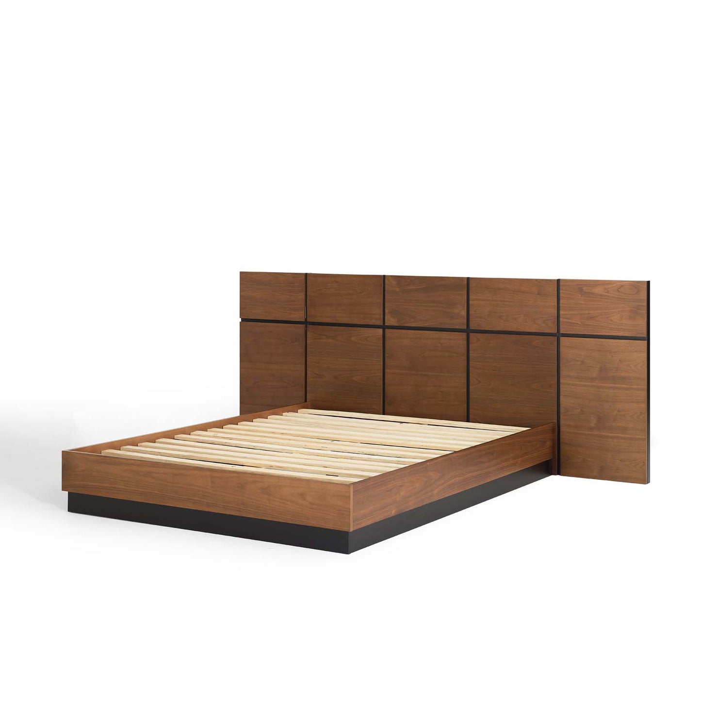 Caima 3 Piece Queen Bedroom Set, Wood, Brown Walnut, 21806