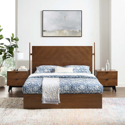 Kali 3-Piece Bedroom Set, Wood, Brown Walnut, 21807