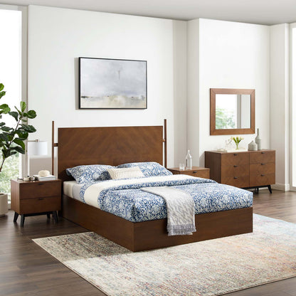 Kali 5-Piece Bedroom Set, Wood, Brown Walnut, 21810