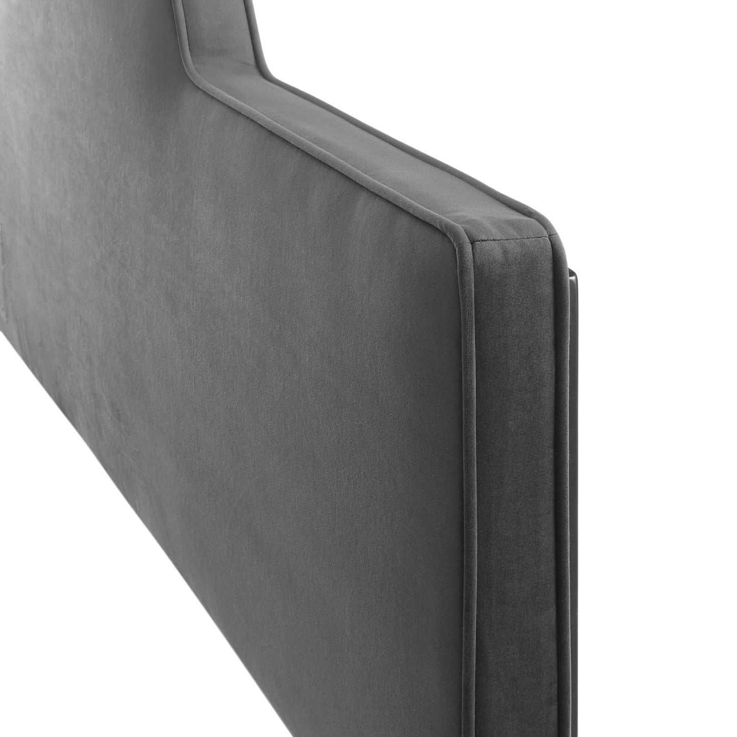 Dawn Twin Performance Velvet Headboard, Velvet, Dark Grey Gray, 21815