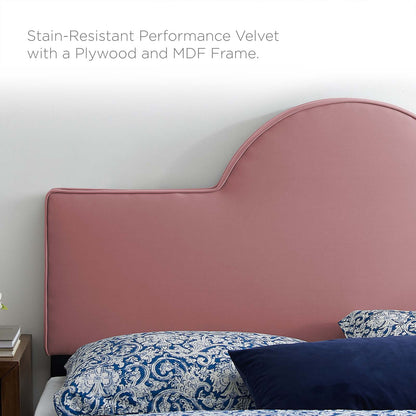 Dawn Twin Performance Velvet Headboard, Velvet, Pink, 21816