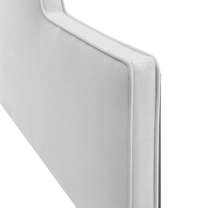 Dawn Full/Queen Performance Velvet Headboard, Velvet, Light Grey Gray, 21825