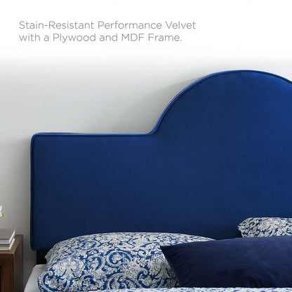 Dawn King/California King Performance Velvet Headboard, Velvet, Blue Navy, 21835