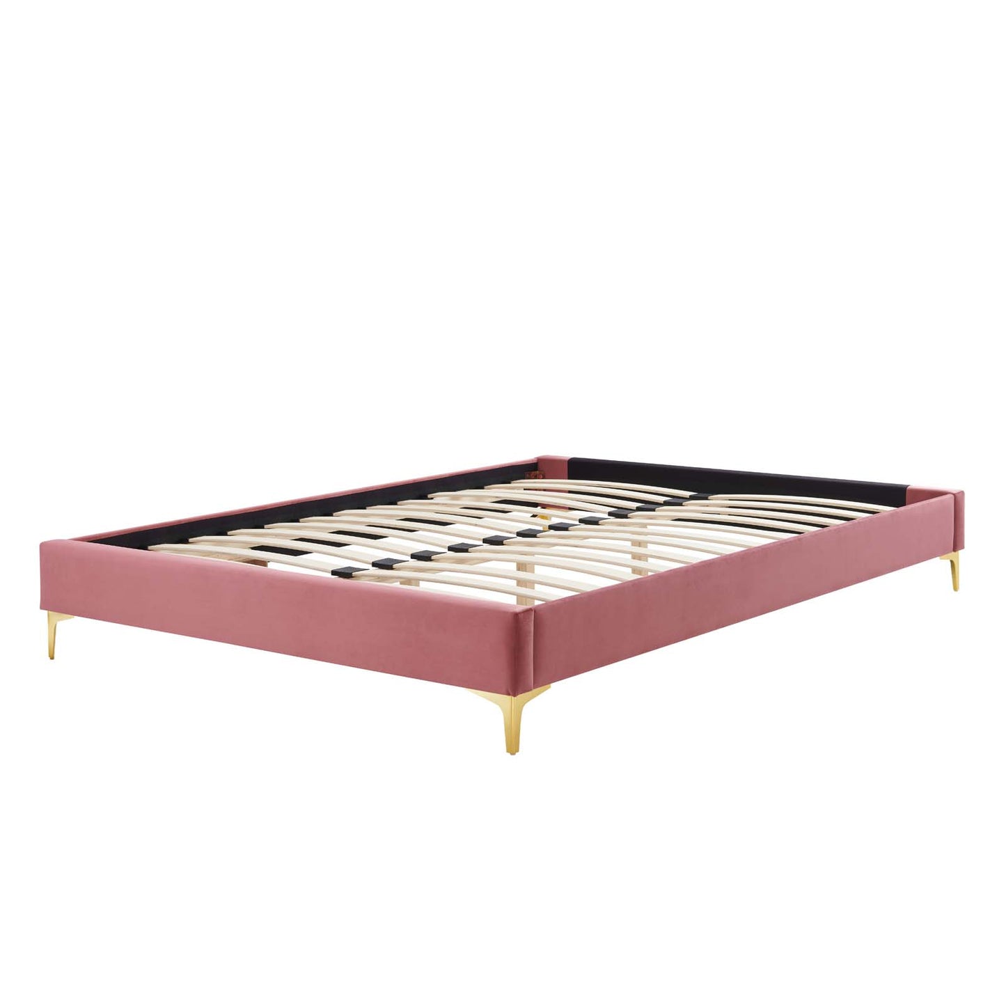 Sutton Full Performance Velvet Bed Frame, Velvet, Pink, 21848