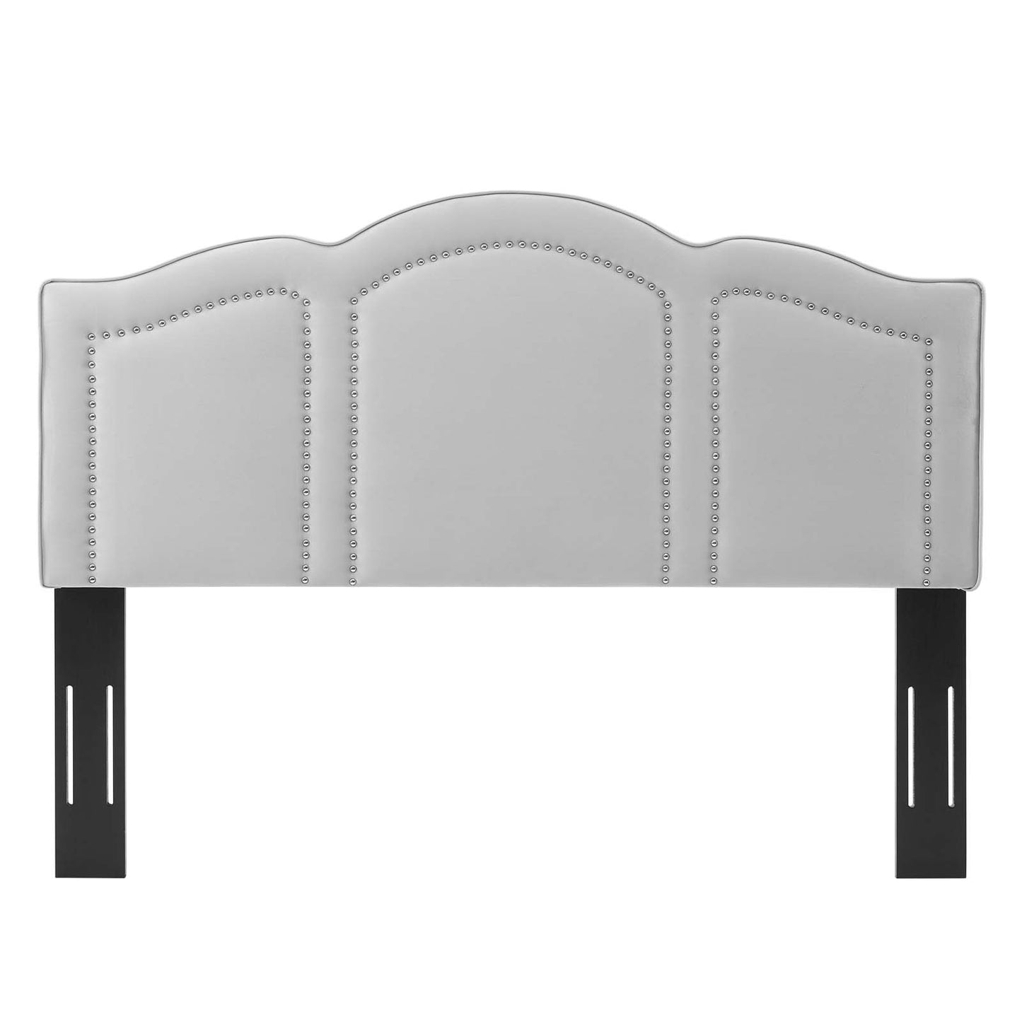 Cecilia Twin Performance Velvet Headboard, Velvet, Light Grey Gray, 21865
