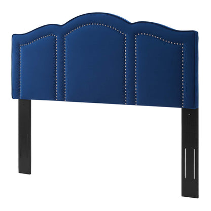Cecilia Twin Performance Velvet Headboard, Velvet, Blue Navy, 21867