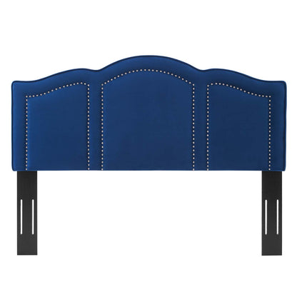 Cecilia Twin Performance Velvet Headboard, Velvet, Blue Navy, 21867