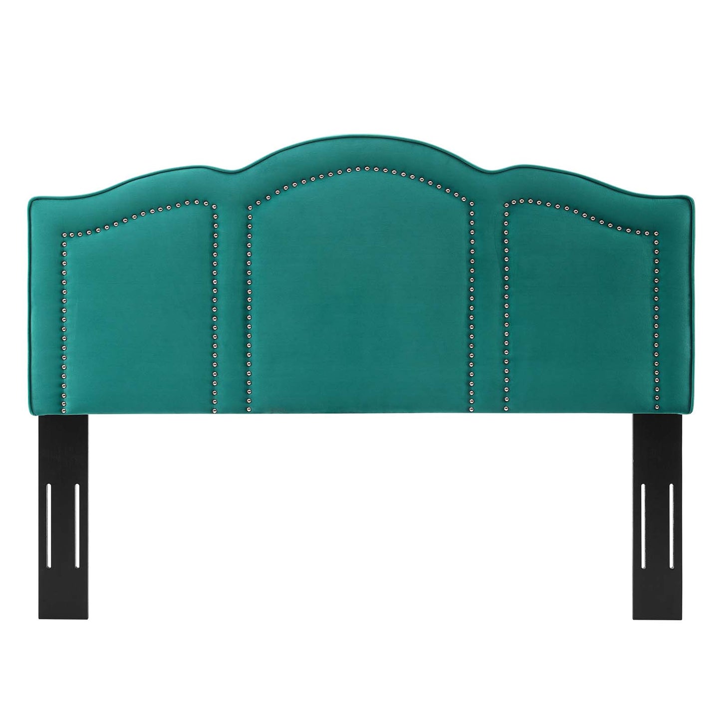 Cecilia Twin Performance Velvet Headboard, Velvet, Teal Blue, 21869