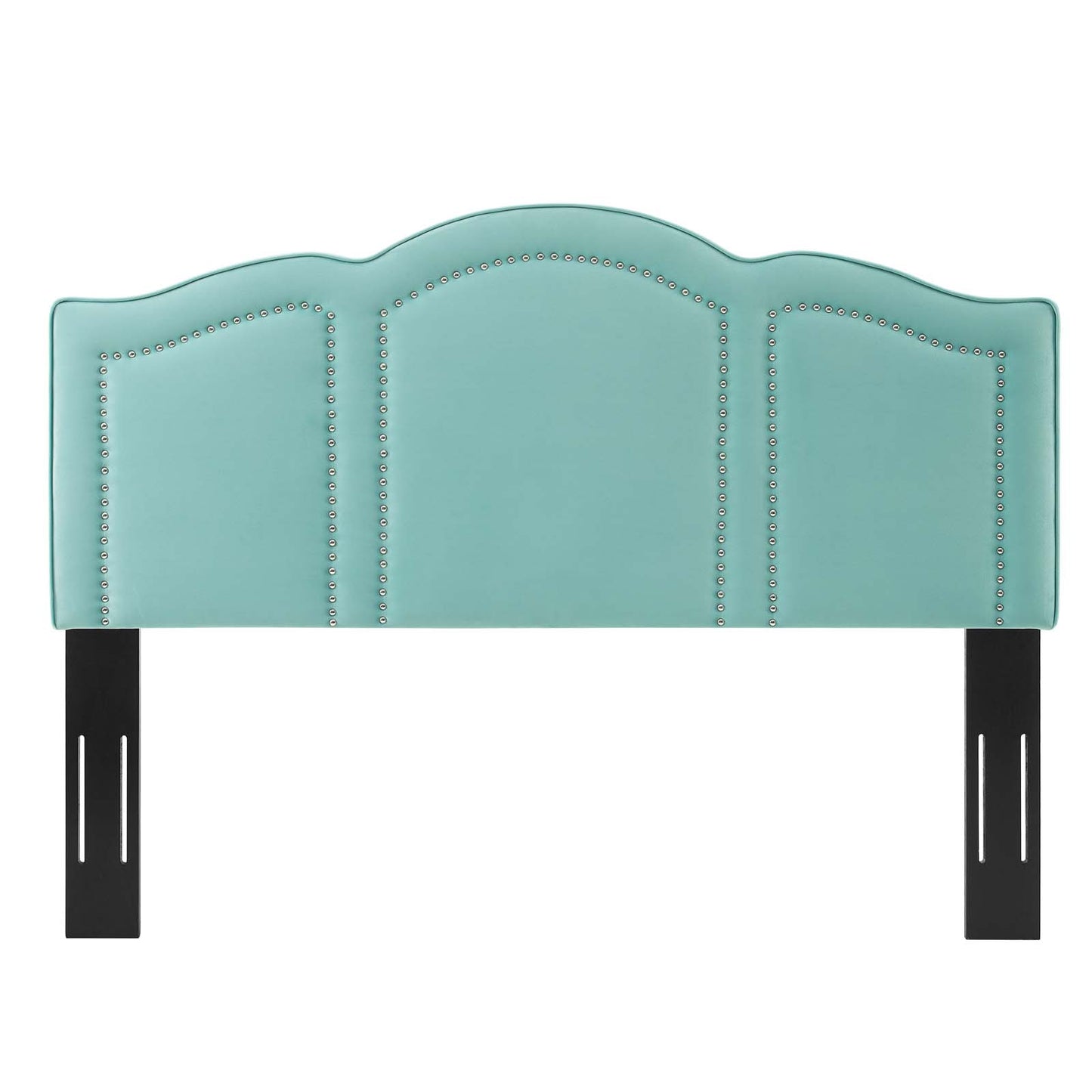 Cecilia Full/Queen Performance Velvet Headboard, Velvet, Blue, 21874